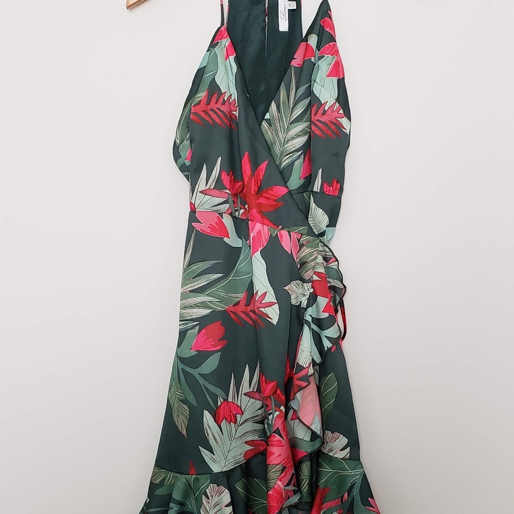 Lovers + Friends Gigi wrap dress in Hot Tropics